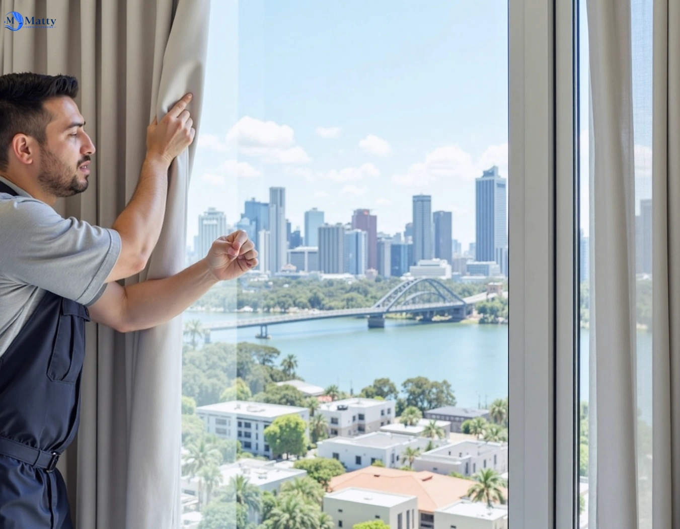 Professional curtain steam cleaning service burbank QLD by Matty Curtain Cleaning